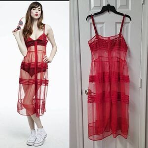 ART Red Hot Sheer Valentine Dress L